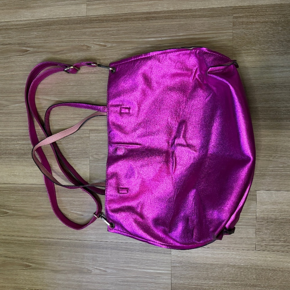 Free People Metallic Pink Tote Bag